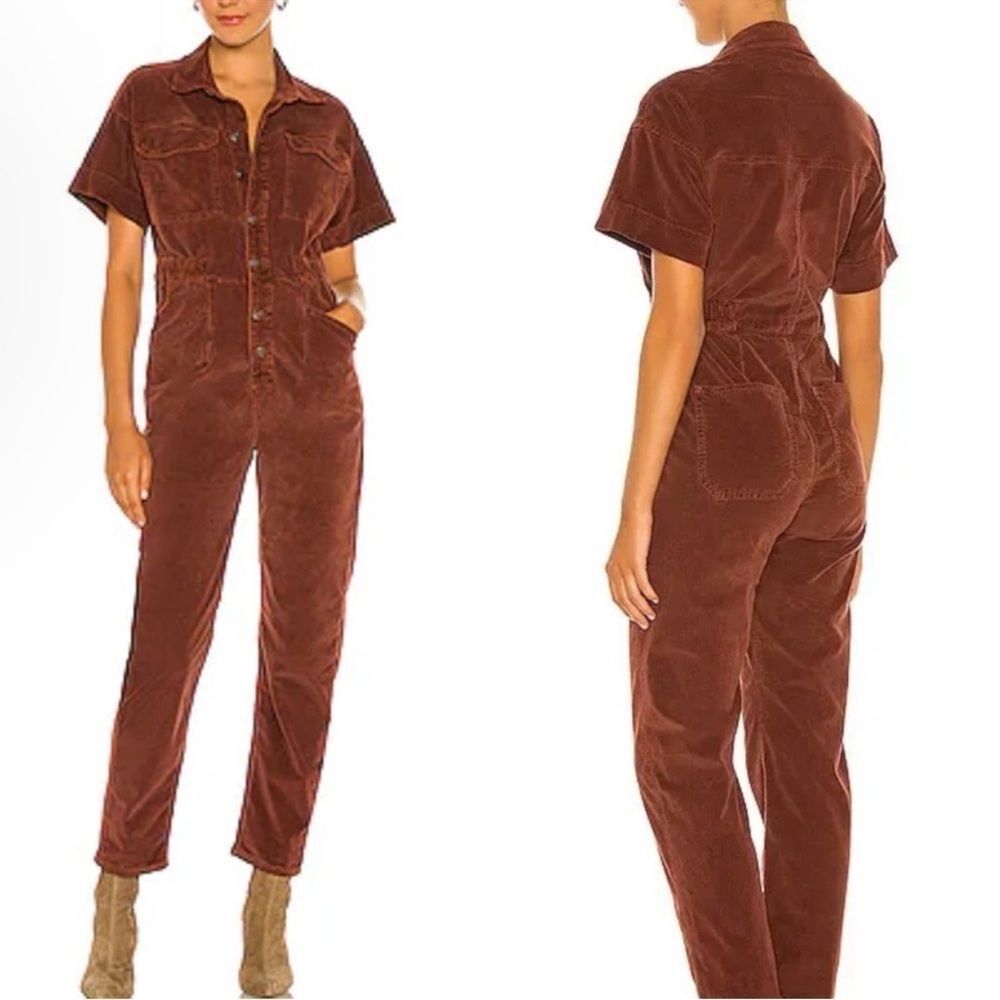 Free People Marci Cord One Piece in Gingerbread - Size Small